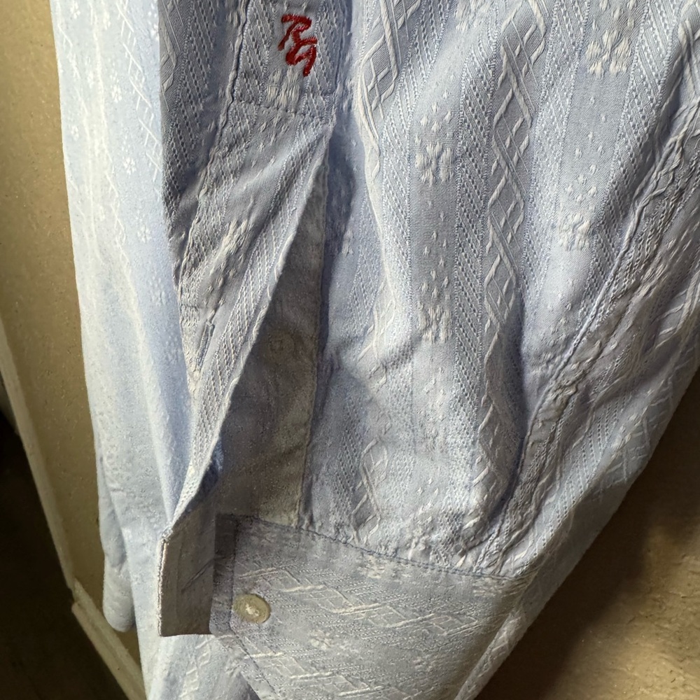 Robert Graham Light Blue Patterned Button Up Dres… - image 8